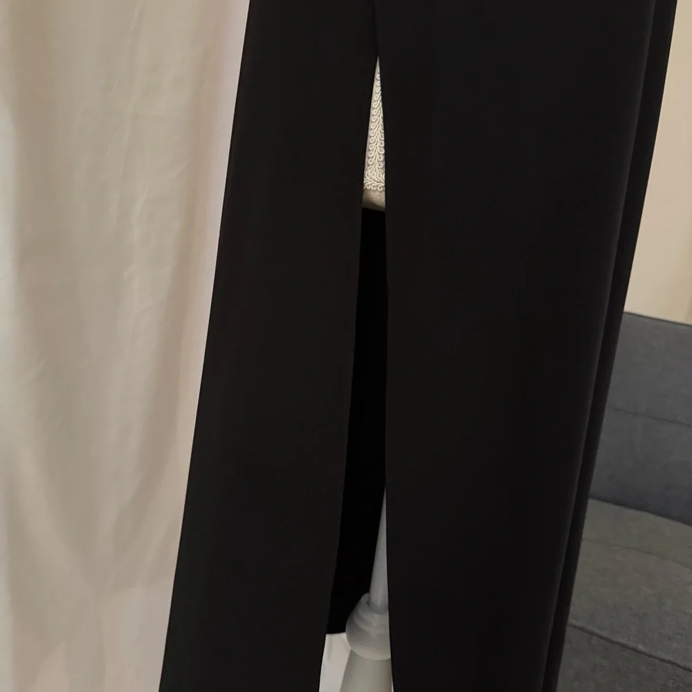 POLO RALPH LAUREN Black Minimalist Sheath Maxi Dress with Side Slits Size 10